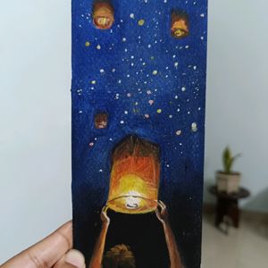 Lights Theme Hand painted Postcards