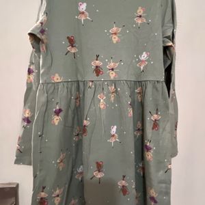 New Beautiful Doll Printed Dress By H&M(6-8yr)