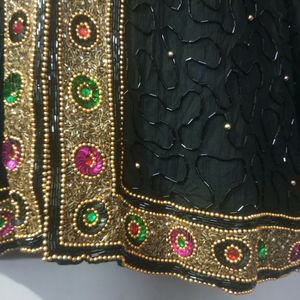 So Beautiful Black Full Cutdana Work