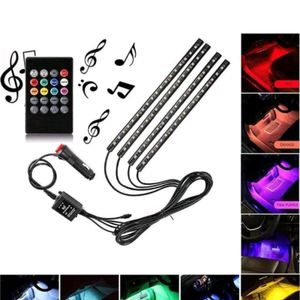 Pushcart Atmosphere Lights Car LED Strip Light 4pc