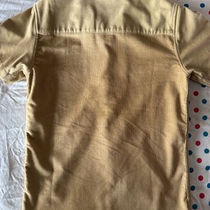 Corduroy Textured Khaki Shirt