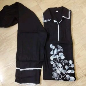 Black pakistani Kurta Set