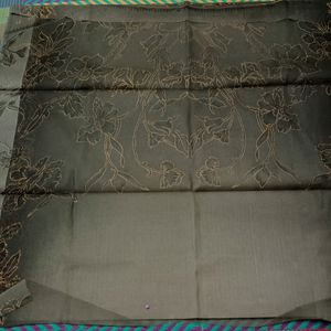 Blakish Cotton Saree.