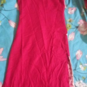 Magenta Pink Tie Knot Kurti