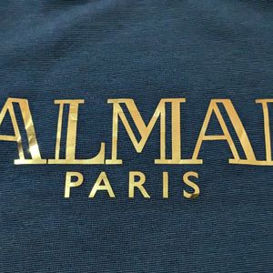 Balmain Paris Nice Quality Solid Black T Shirt, Dark Grey T Shirt, Zudio Original Beige T Shirt