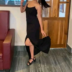 Black Slit Dress