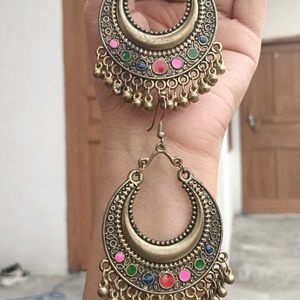 Hanging Chandbali Style Earrings