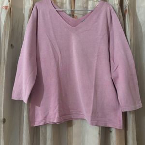 ANN TAYLOR WOMENS PINK TSHIRT