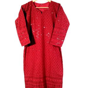 Shiny Red Kurta (Women)