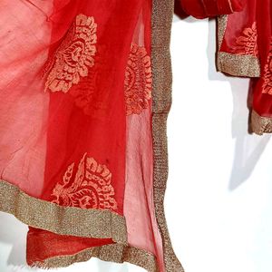 Red & Gold Dupatta (Women)