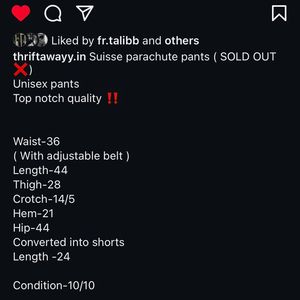 Suisse Parachute Pant With Adjustable Belt