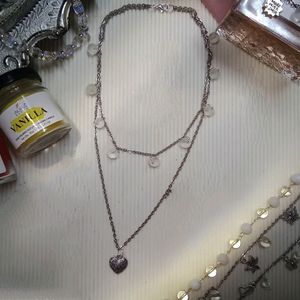 Aesthetic Necklace With Cute Sliver Charms