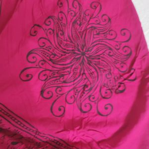 Pink Printed Dhoti