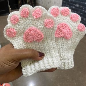 Crochet Catpaw Fingerless Gloves