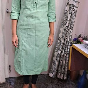 Rangmanch By Pantaloos Green Kurta