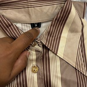 Cream Striped Shirt( Women's)