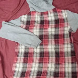 Flannel Sweatshirt Hoodie For Girls