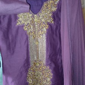 Purple kurta set