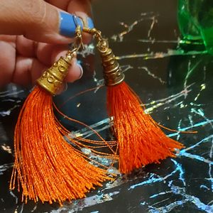 Orange Color Earrings For Sell