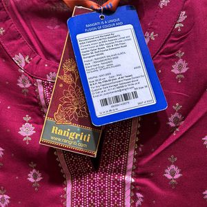 Rangriti Printed Straight Kurta & Pant Set Size L