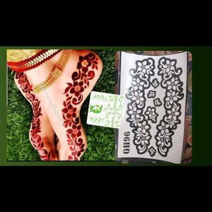 Feet Mehandi Design Stancil