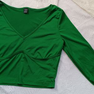 Forest Green Shein Top