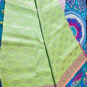 Green Banarasi Silk