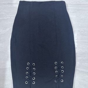 Black Formal High Waist Skirt