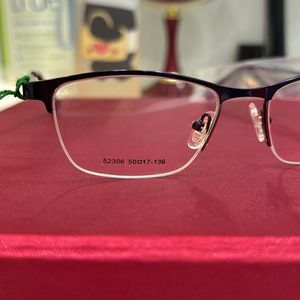 Semi Rimless Frame With Violate Coloured Metal