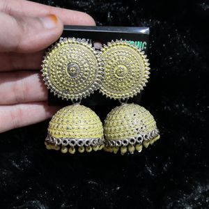 Combo Of Big Traditional Jhumka & Stone Stud