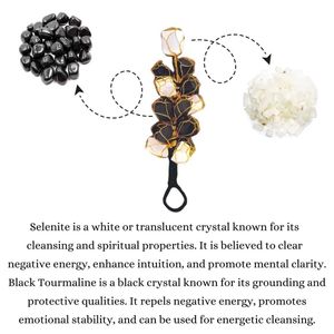 Selenite Black Tourmaline Wall/Door Hanging Piece