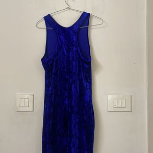 Forever 21 Blue Velvet Bodycon Dress