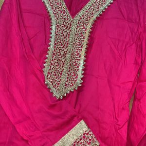 ARani Pink Embellished Kurta New