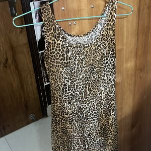 Mini Party Wear Jaguar Print Dress