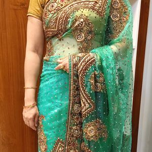 🥻 Women Partywear Saree with Blouse 🥻