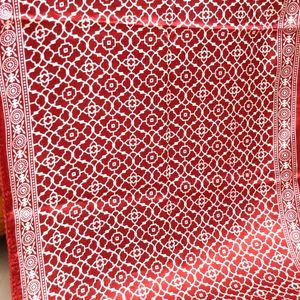 New Ajrakh Modal Silk Stole Dupatta