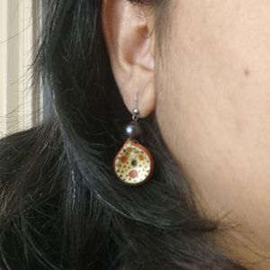 Hand Painted Terracota Earrings