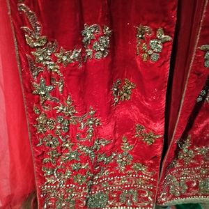 A Red Colour Suit-type Lehenga