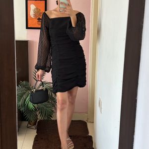 Black Dobby Dress Size S