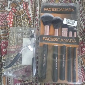 Facescanada Original Makeup Brushes And Eye Curler