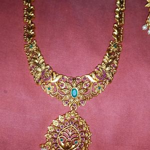 Antique Haram With Earings Jhumka