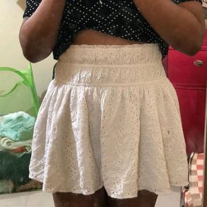 White Mini Cute Coquette Skirt