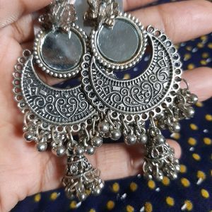 Oxidised Earrings With Free Gift ( 2 Pair)