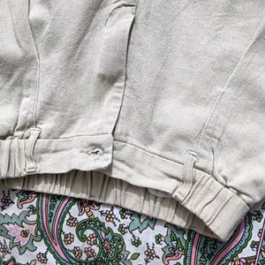 Beige Baggy jeans free size