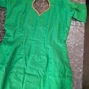 Designer Green Kurta Golden Lace In Sale