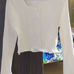 Korean Long Sleeve Crop Top