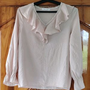 Korean Beige Top For Ladies..