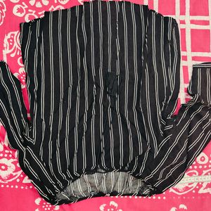 Black with white stripes Tunic / Kurti