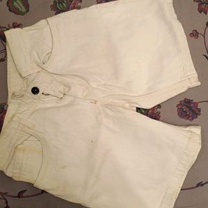 White Half Pant