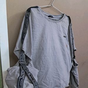 Womens Grey Solid Stylish Top.